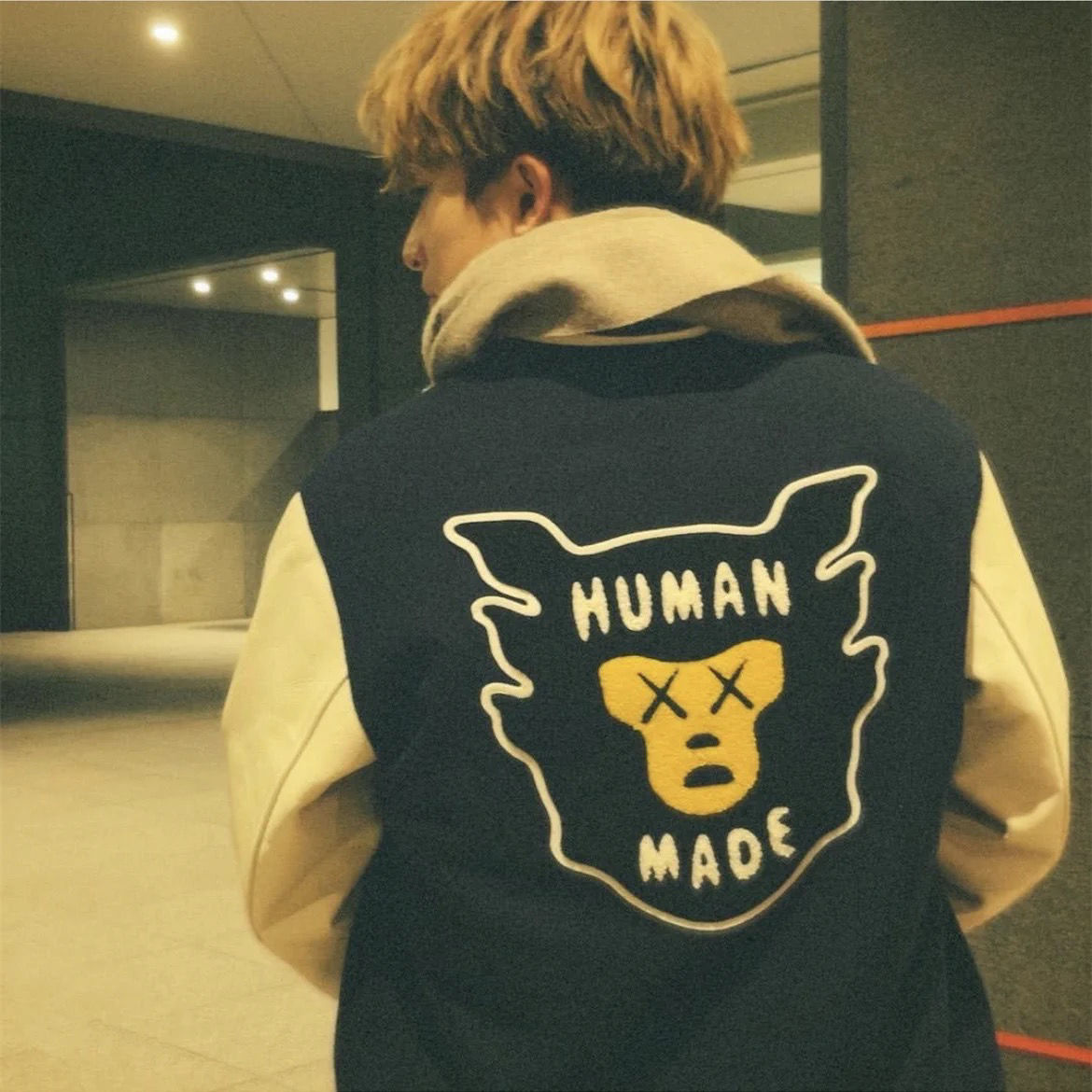 KAWS x Human Made Varsity Jacket Black